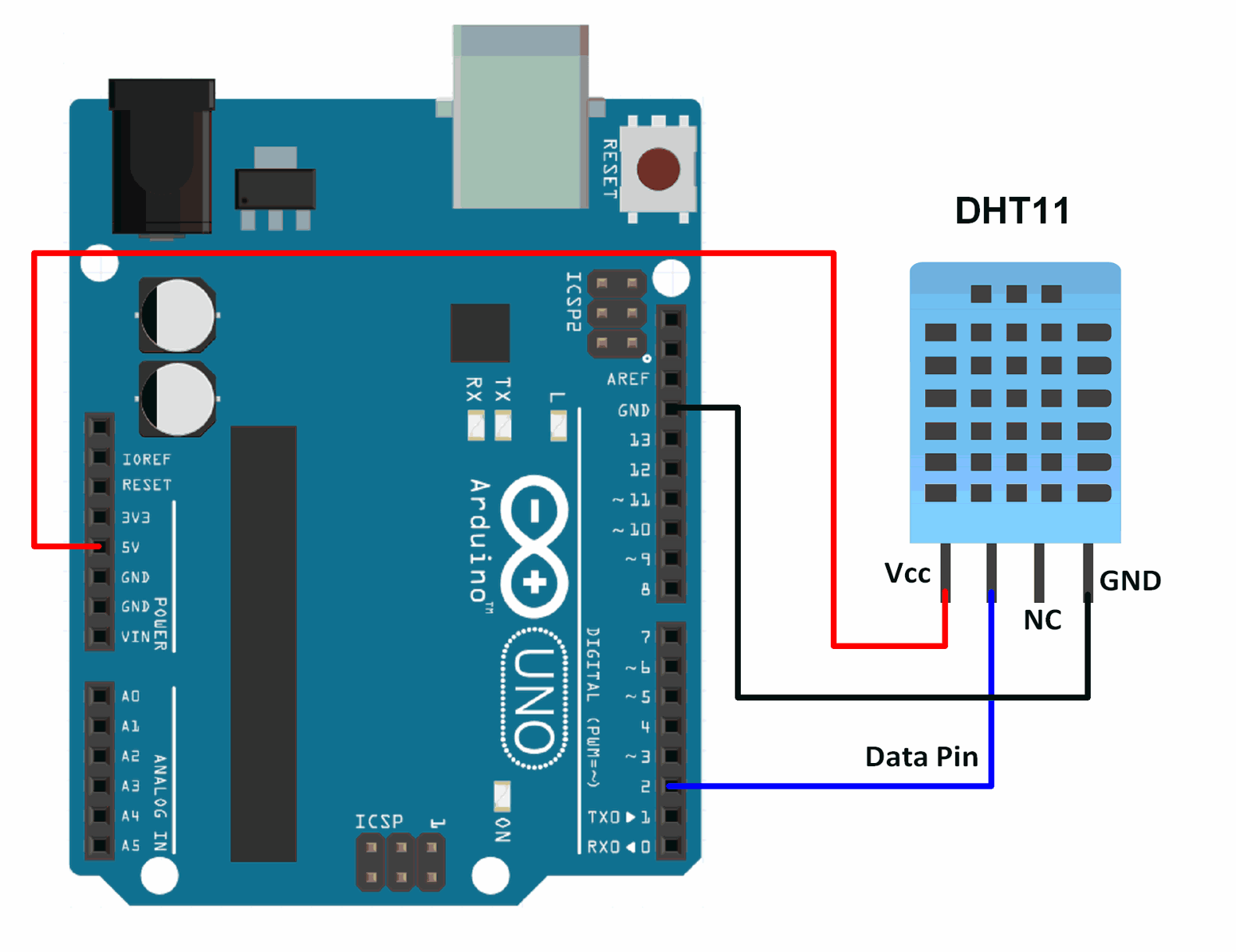 Принципиальная схема dht11