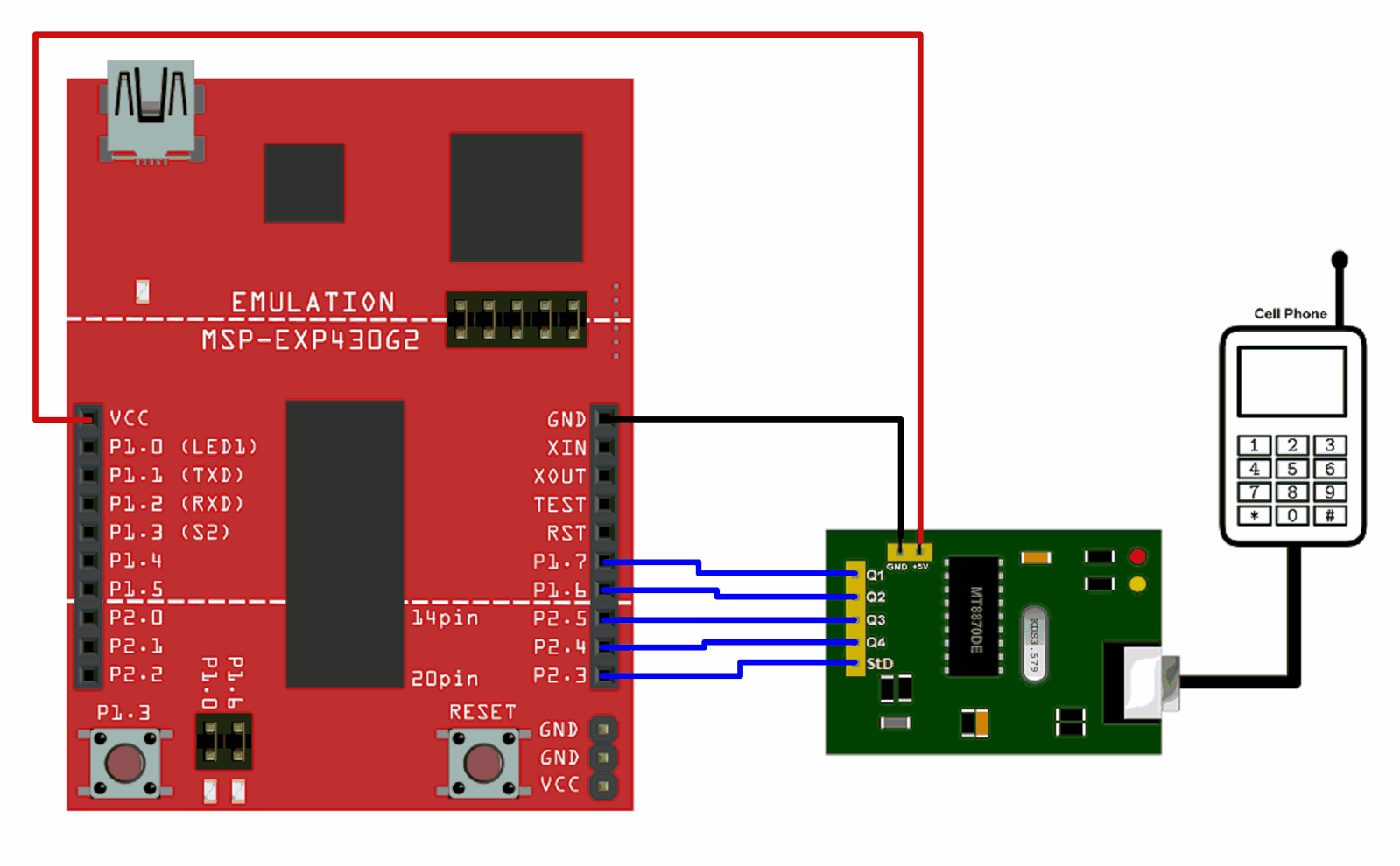 Mt8870 схема подключения dtmf