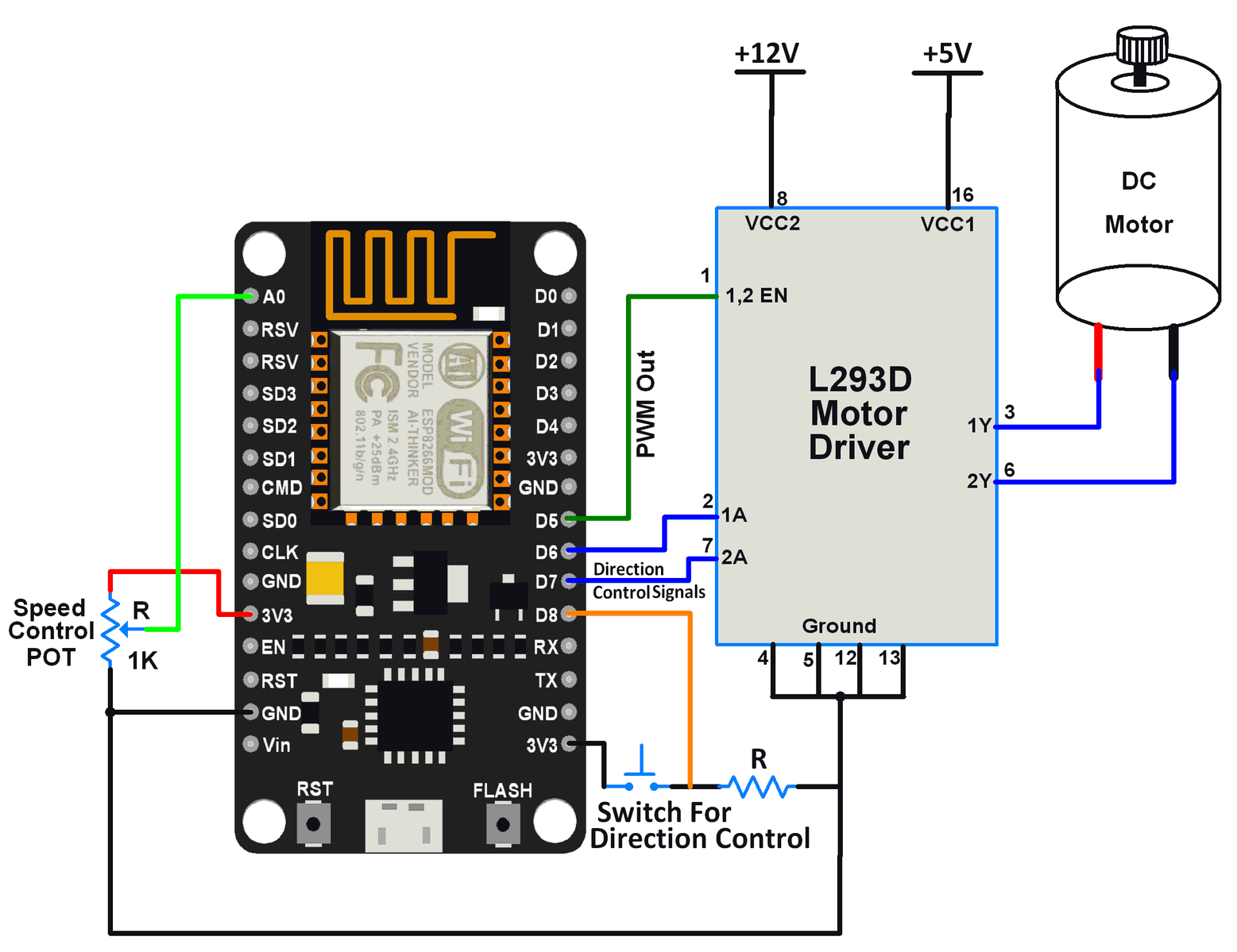 Esp8266 схема включения