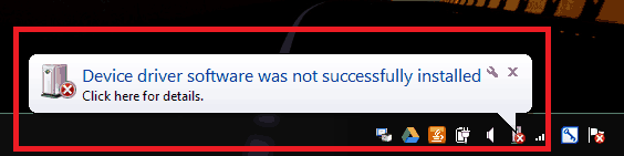 Driver Not Installed
