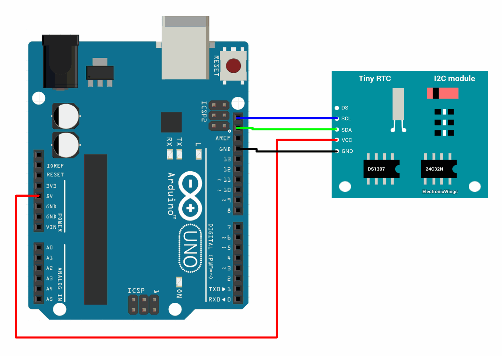 Arduino Ds1307 Rtc Module Interfacing With Arduino Uno Arduino