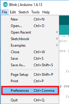 Arduino IDE 偏好