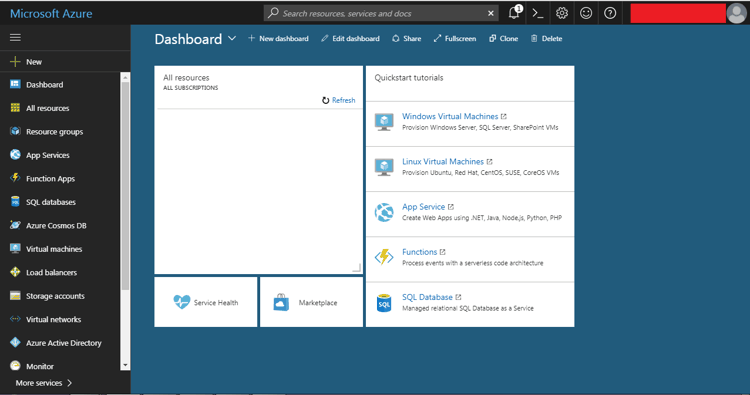 Azure Dashboard