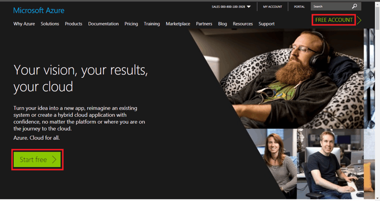 Azure Home Page