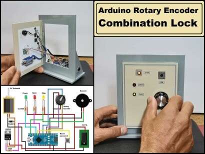 Arduino Rotary encoder combination lock  (Arduino door lock system with Rotary Encoder)