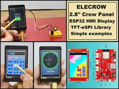 ELECROW Crow Panel  ESP32 HMI Display TFT eSPI examples