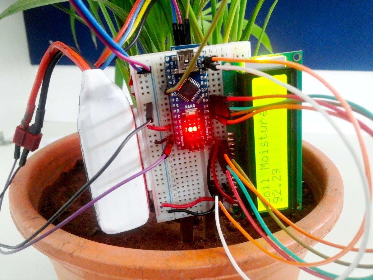 Simple plant monitor using Soil Moisture and Arduino Nano | proje..